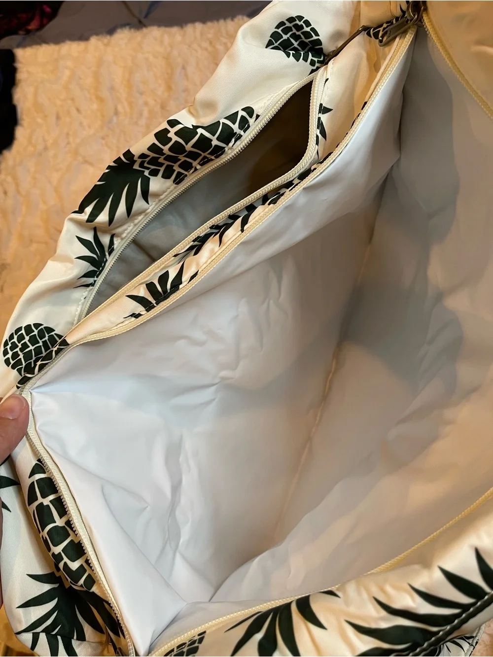 Pineapple‎ Print Large Weekender Tote Travel Duffel Bag, Beach Bag